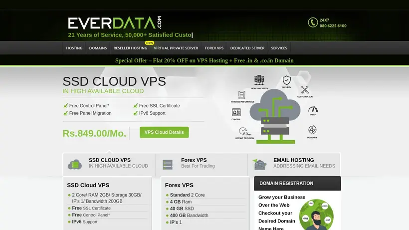 Ever Data homepage screenshot