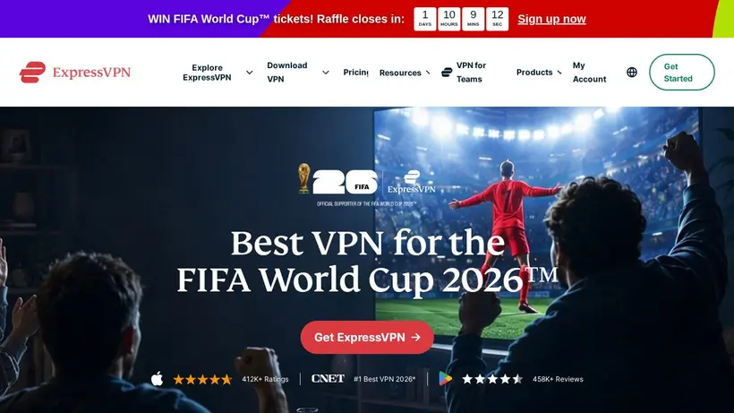 ExpressVPN homepage screenshot