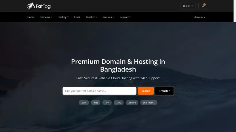 FatFog homepage screenshot