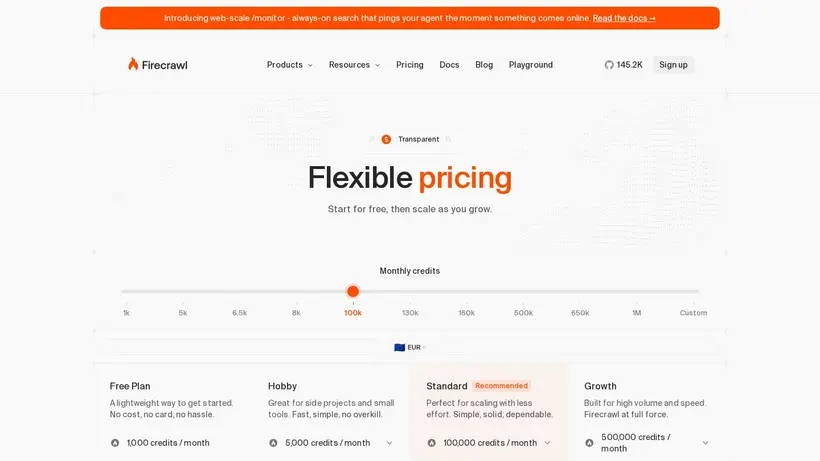 FireCrawl homepage screenshot