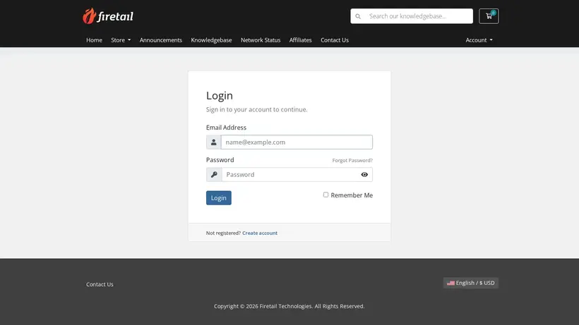 Fire Tail Tech homepage screenshot
