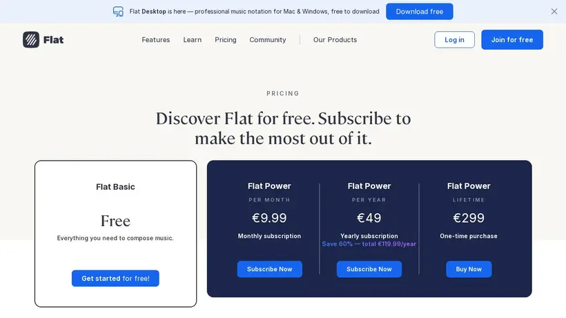 Flat.io homepage screenshot