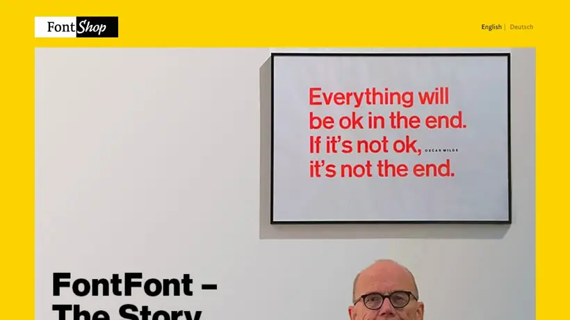 FontShop homepage screenshot