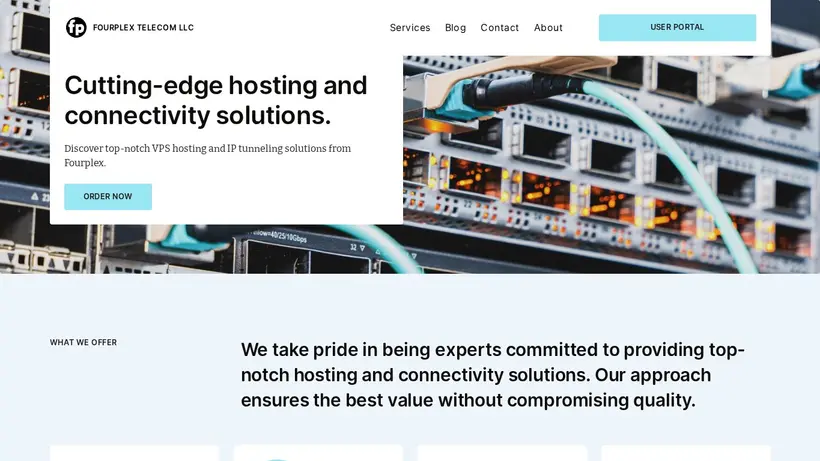 Fourplex homepage screenshot