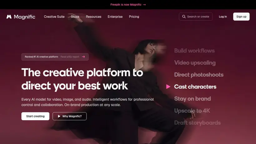 Freepik homepage screenshot