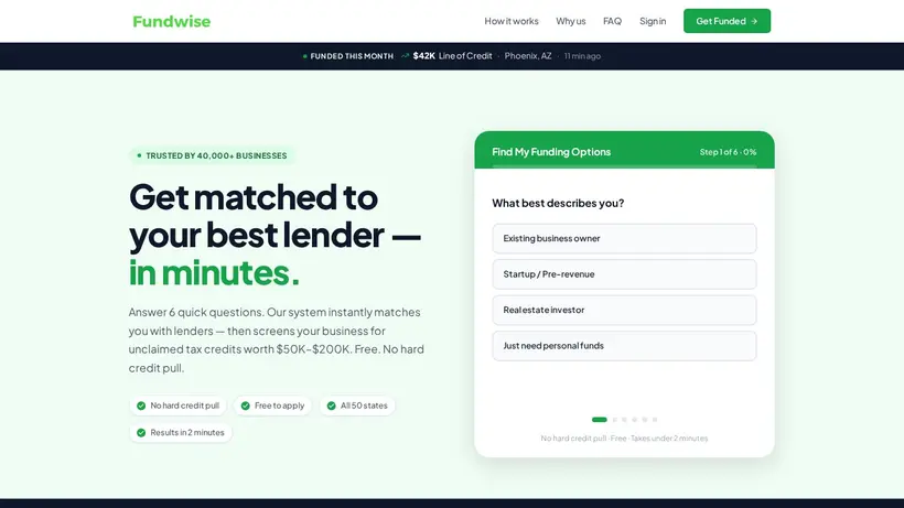 Fundwise Capital homepage screenshot