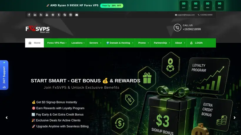 FXSVPS homepage screenshot