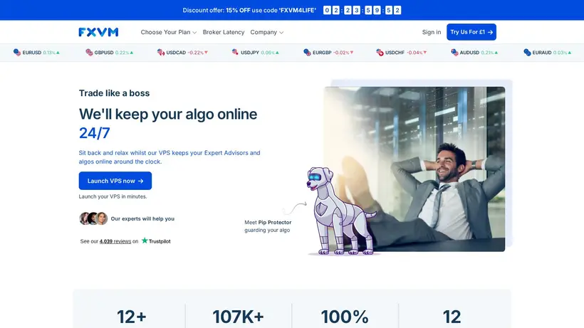 FXVM.net homepage screenshot