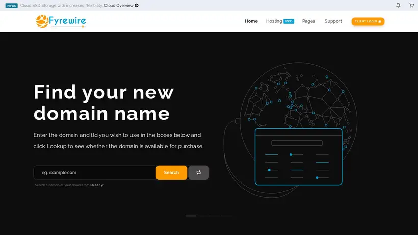 Fyrewire homepage screenshot
