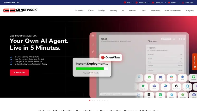 GBNetwork homepage screenshot