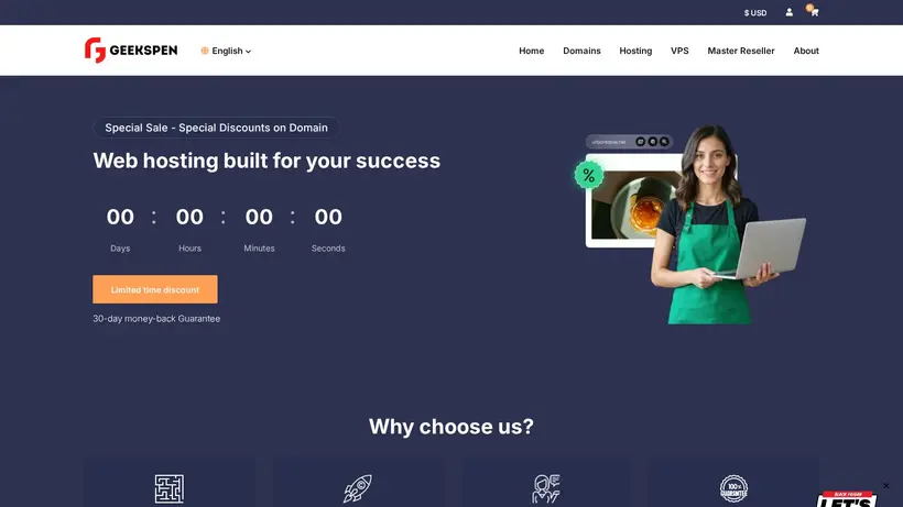 GeeksPen homepage screenshot