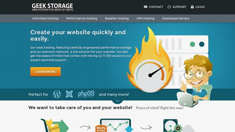 GeekStorage homepage screenshot