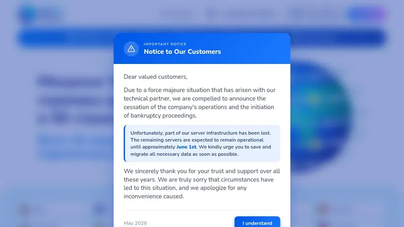 Geo.hosting homepage screenshot