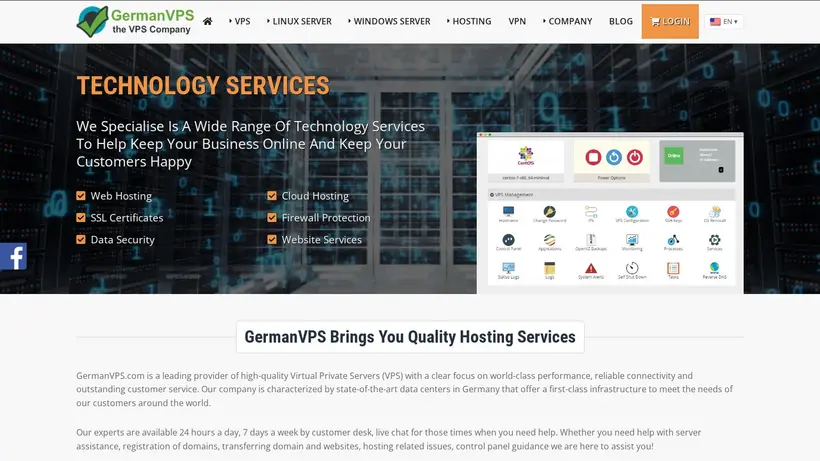 GermanVPS homepage screenshot