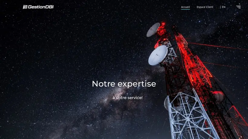 GestionDBI homepage screenshot