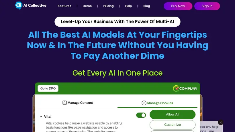GetaiCollective homepage screenshot