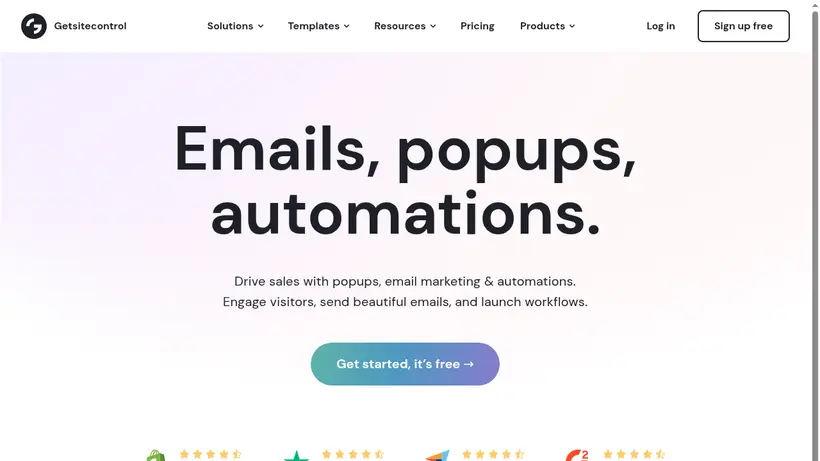 GetSiteControl homepage screenshot