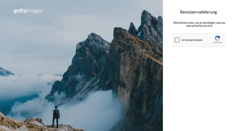 GettyImages homepage screenshot