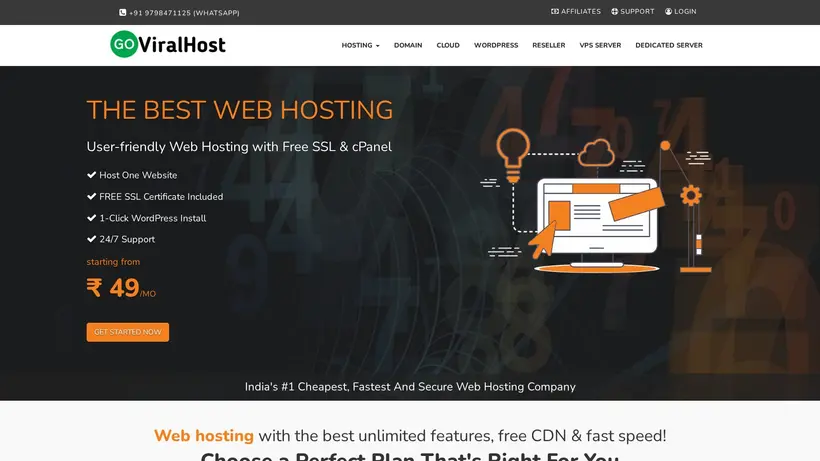 GoViralHost homepage screenshot