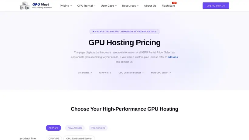GPU-Mart homepage screenshot