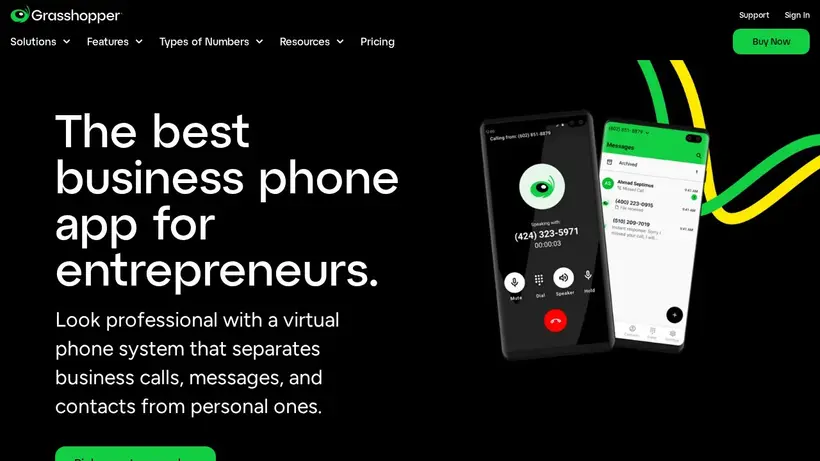 Grasshopper homepage screenshot