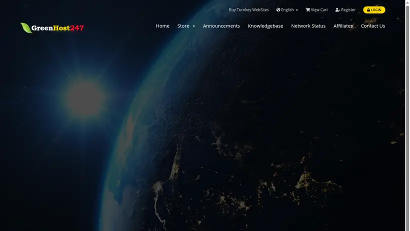 Greenhost247 homepage screenshot