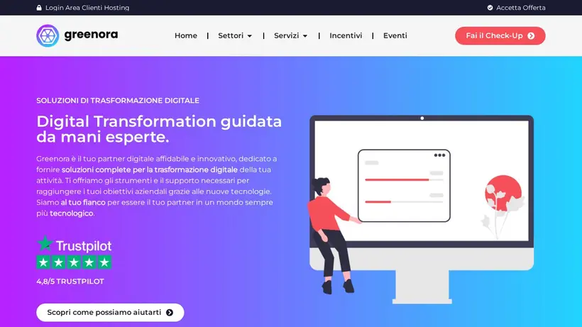 Greenora Hosting homepage screenshot