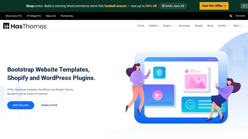 HasThemes homepage screenshot
