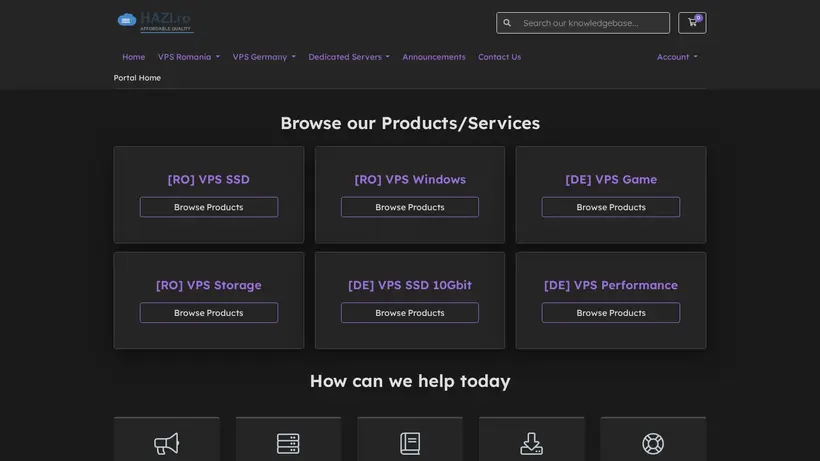 Hazi.ro homepage screenshot