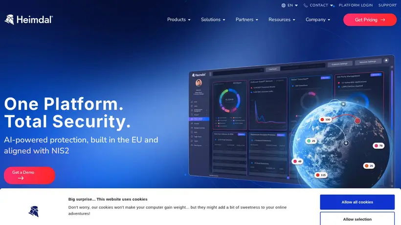 Heimdal Security homepage screenshot