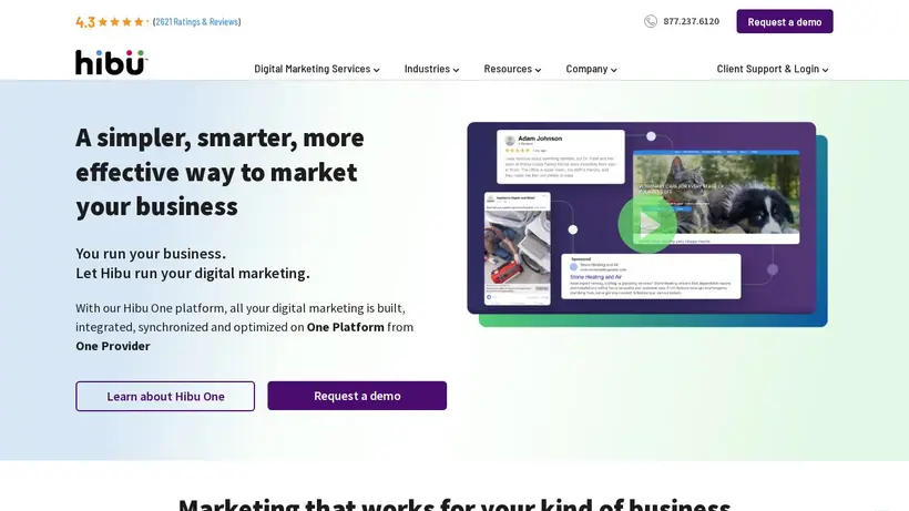Hibu homepage screenshot