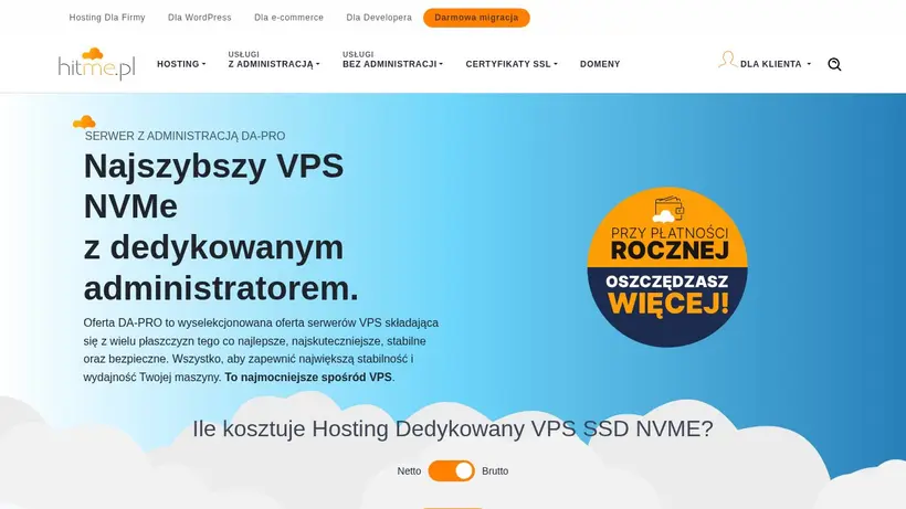 Hitme.pl homepage screenshot