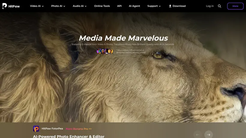 HitPaw homepage screenshot