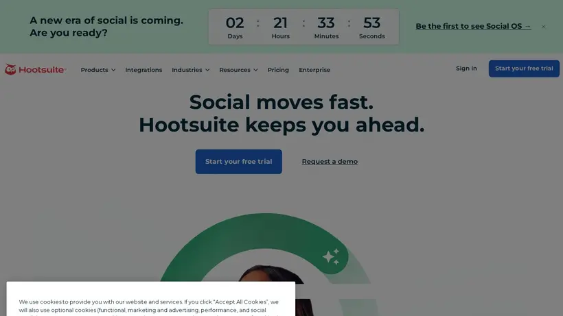 HootSuite homepage screenshot