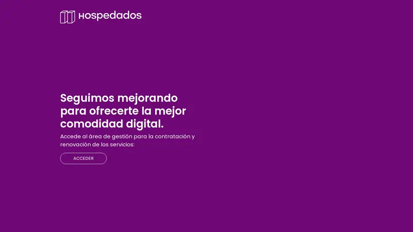 Hospedados homepage screenshot