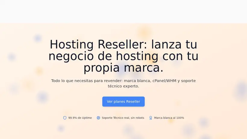 Hospedando homepage screenshot