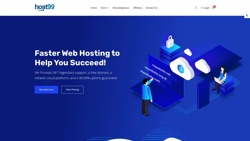 Host-99 homepage screenshot