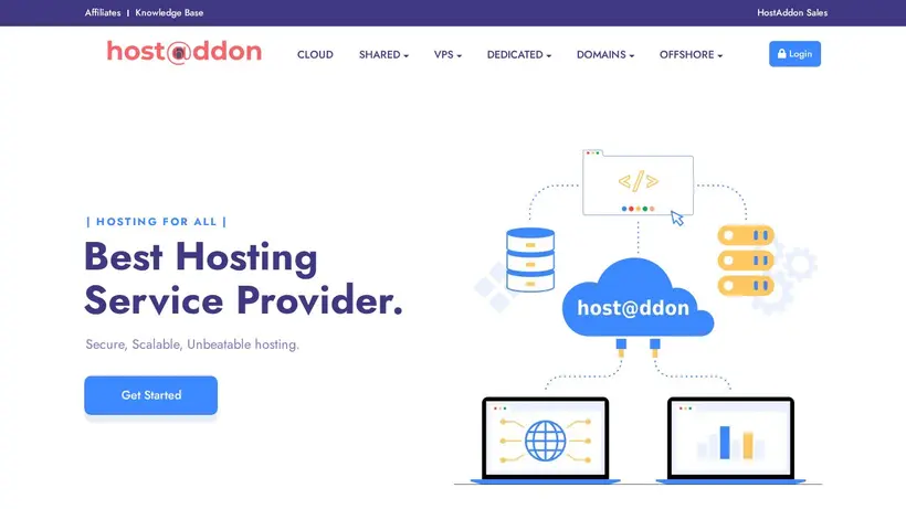 Host Addon homepage screenshot