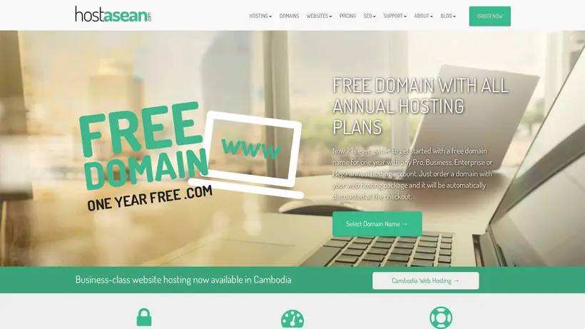 HostAsean homepage screenshot