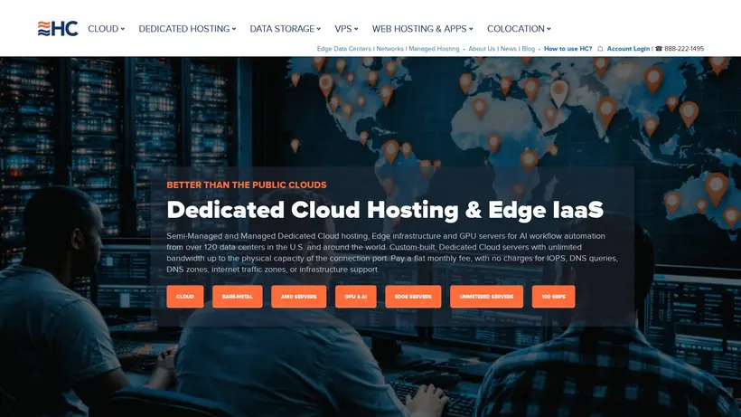 HostColor homepage screenshot
