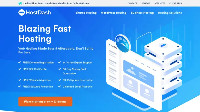 HostDash homepage screenshot