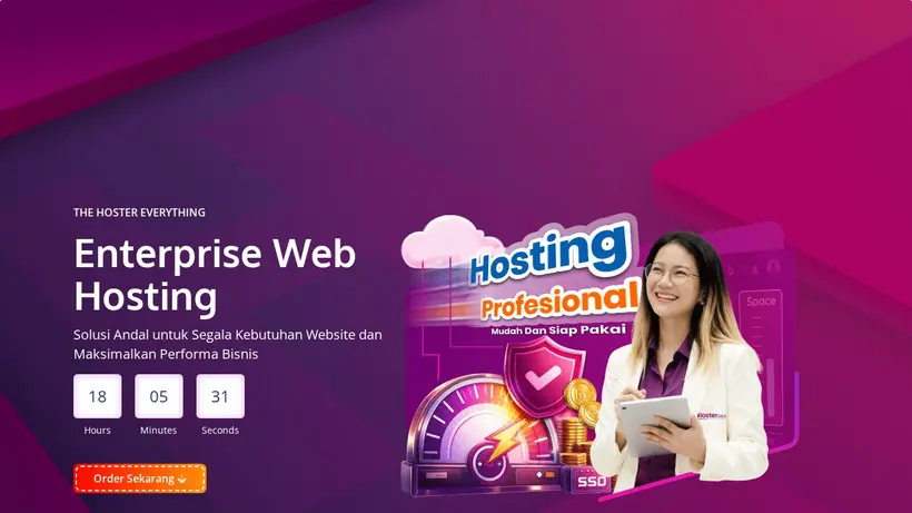 Hoster.co.id homepage screenshot