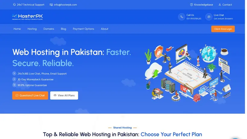 HosterPK homepage screenshot