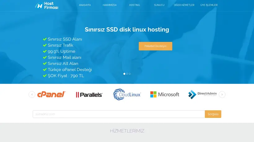 HostFirmasi homepage screenshot