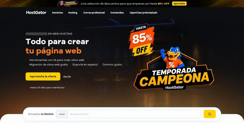 HostGator.mx homepage screenshot