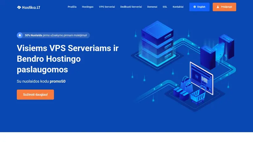 Hostika homepage screenshot