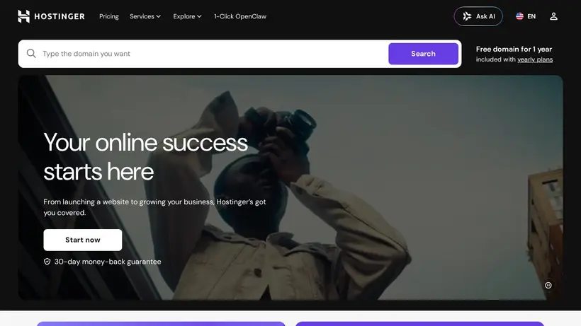 Hosting24 homepage screenshot