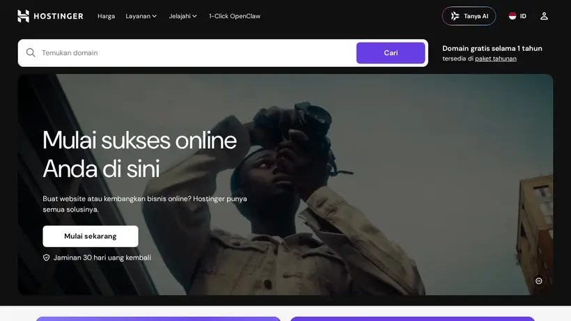 Hostinger.co.id homepage screenshot