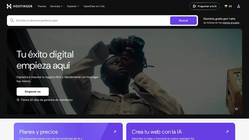 Hostinger.co homepage screenshot