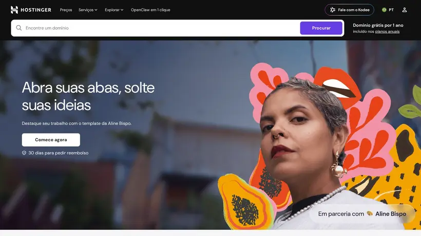 Hostinger.com.br homepage screenshot